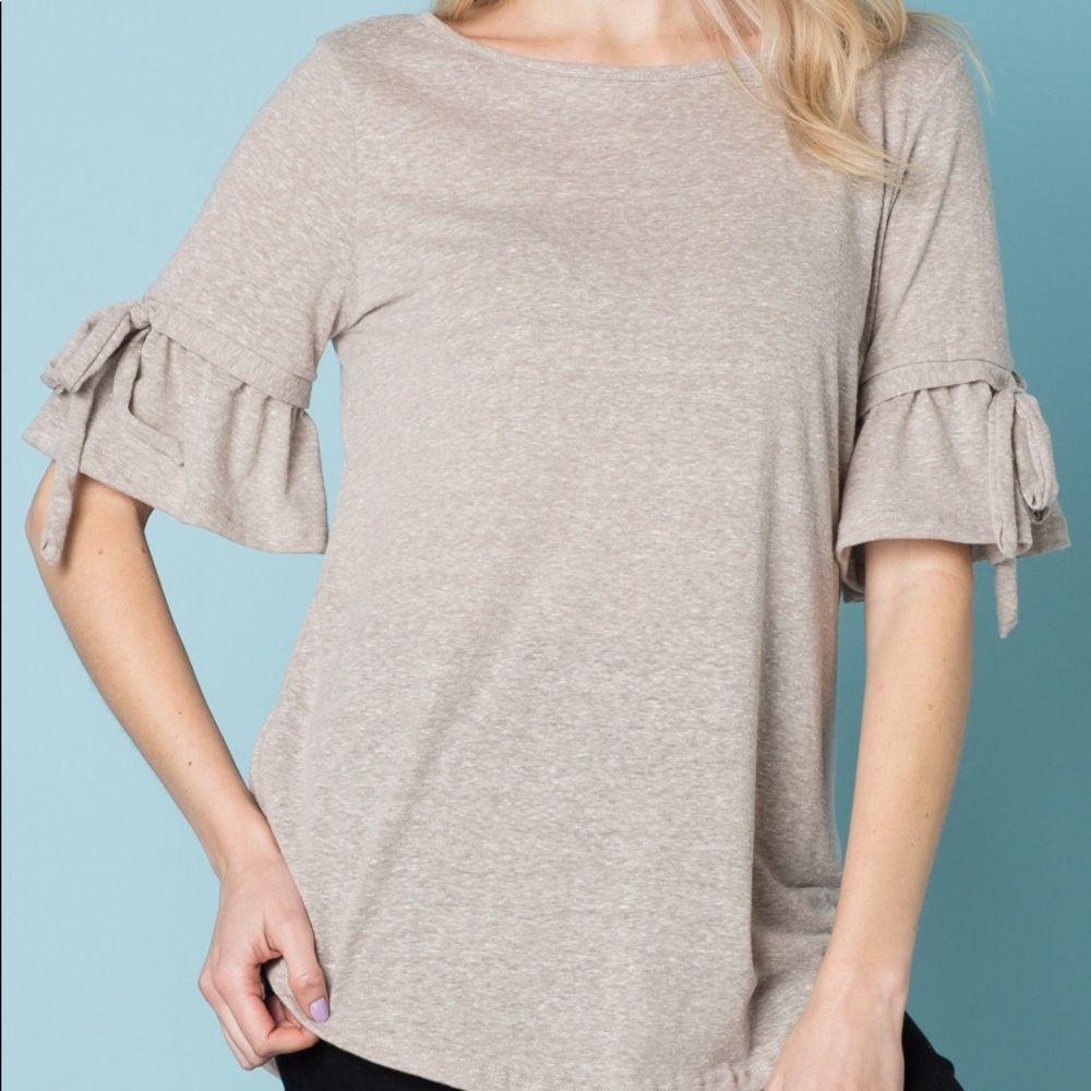 Tie sleeve basic tee